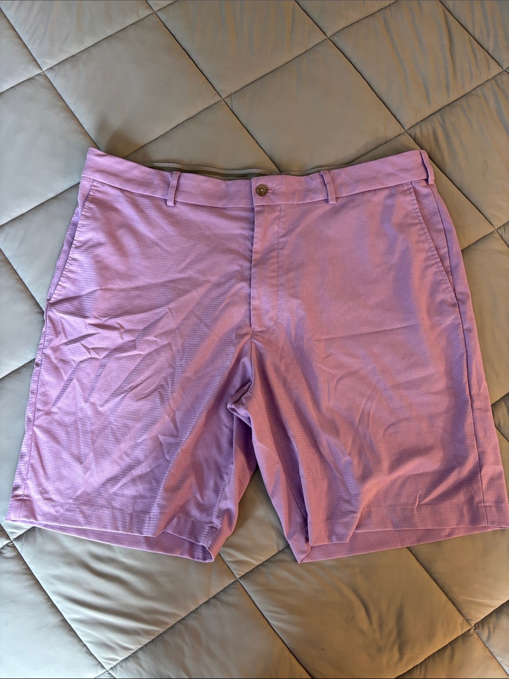 Purple golf shorts